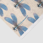Papier Mousseline Papier de découpage de meubles de libellules bleue (Détail)