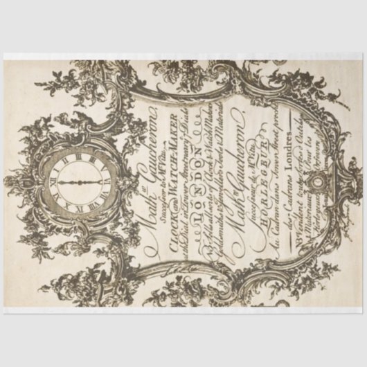 Papier Mousseline Papier de découpage de meubles des horlogers (Recto)