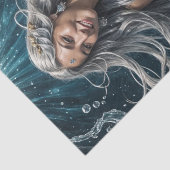 Papier Mousseline Papier de découpage de sirène d'argent (Détail)