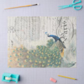 Papier Mousseline Papier de Decoupage d'éphémères de paon (Artisanat)