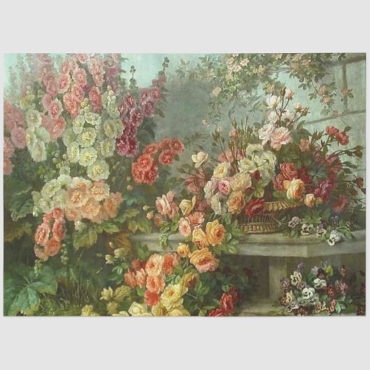 Papier Mousseline  Papier de découpage du jardin floral (Recto)