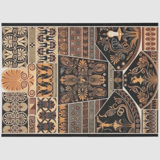 Papier Mousseline Papier de découpage du motif de design grec (Recto)