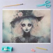 Papier Mousseline Papier de découpage éffrayant fille 5 (Artisanat)