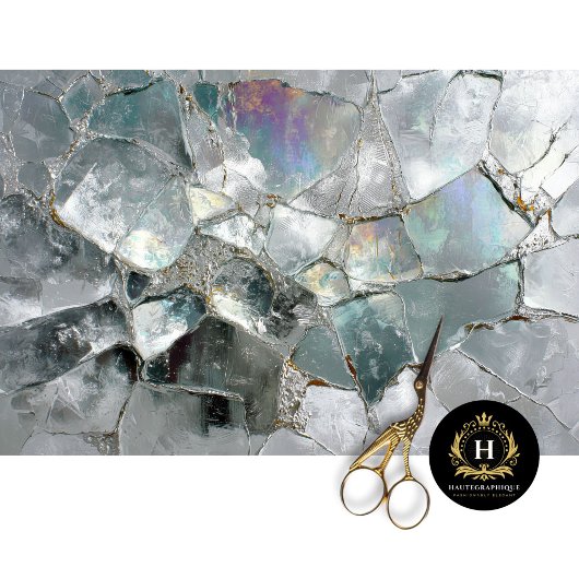 Papier Mousseline Papier de découpage en verre Iridescente Dragon Sc