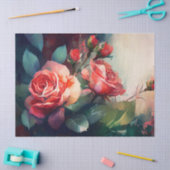 Papier Mousseline Papier de découpage, Enveloppement - Jardin Rose E (Artisanat)