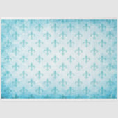 Papier Mousseline Papier de découpage Fleur De Lis Aqua (Recto)