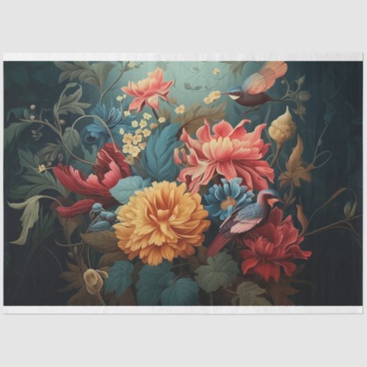 Papier Mousseline Papier de découpage - Fleur douce (Recto)