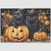 Papier Mousseline Papier de découpage Halloween Cats 2 (Recto)