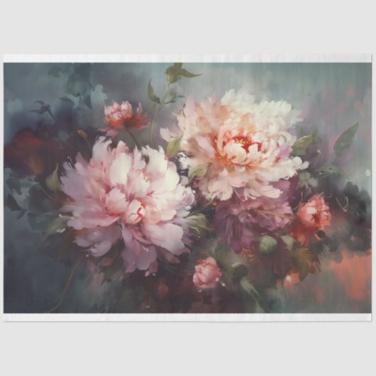 Papier Mousseline Papier de découpage, Le langage des fleurs 2 (Recto)