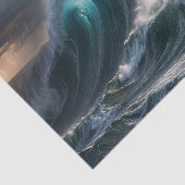 Papier Mousseline Papier de découpage marin à ondes sauvages (Détail)