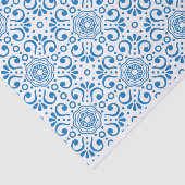 Papier Mousseline Papier de découpage Motif bleu et blanc (Détail)