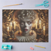 Papier Mousseline Papier de découpage mystérieux Arlequin femme (Artisanat)