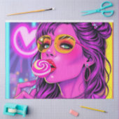 Papier Mousseline Papier de découpage Neon Lollipop | Papier Moussel (Artisanat)