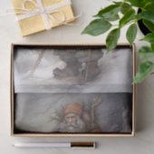 Papier Mousseline Papier de découpage Old Man Père Noël 5 (Cadeau)