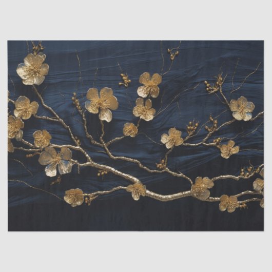 Papier Mousseline Papier de découpage, Papier d'emballage - Fleurs d (Recto)