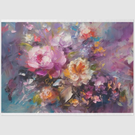 Papier Mousseline Papier de découpage, Papier d'emballage - Pétales (Recto)