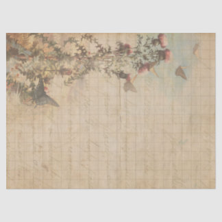 Papier Mousseline Papier de découpage papillons et chardons