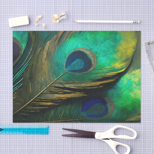 Papier Mousseline Papier de découpage PEACOCK (Artisanat)
