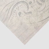 Papier Mousseline Papier de découpage Peacock Script Companion (Détail)