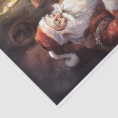 Papier Mousseline Papier de découpage Père Noël 3 nostalgique (Détail)