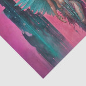 Papier Mousseline Papier de découpage poitrine rose (Détail)