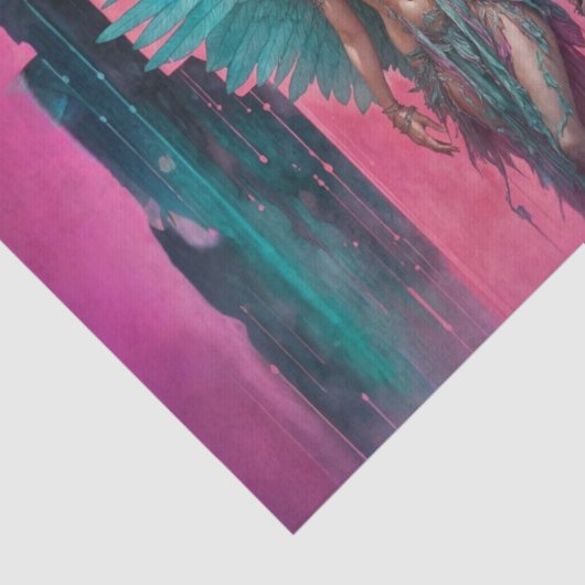 Papier Mousseline Papier de découpage poitrine rose (Détail)