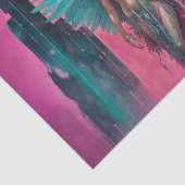 Papier Mousseline Papier de découpage poitrine rose (Détail)