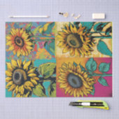 Papier Mousseline Papier de découpage Pop Art Sunflower (Artisanat)