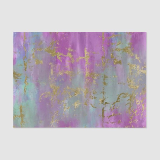 Papier Mousseline Papier de découpage Purges, bleus et or (Recto)