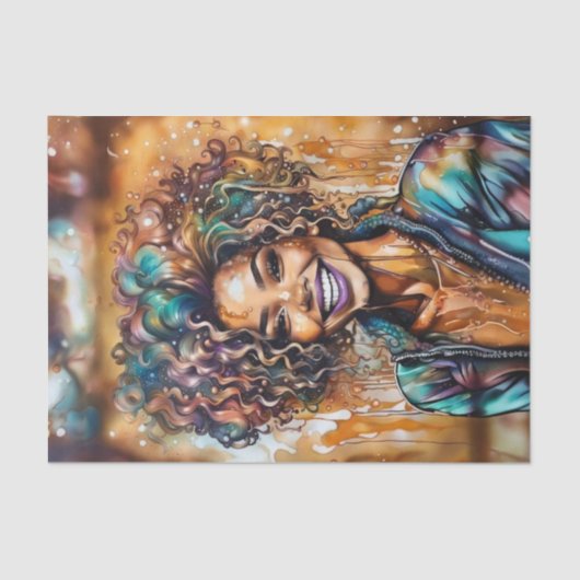 Papier Mousseline Papier de découpage Queen à l'huile d'ébène radian (Recto)