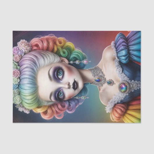 Papier Mousseline Papier de découpage Rainbow Marie Antoinette (Recto)