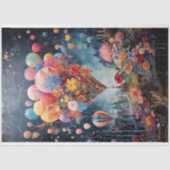 Papier Mousseline Papier de découpage - Rêves flottants (Recto)