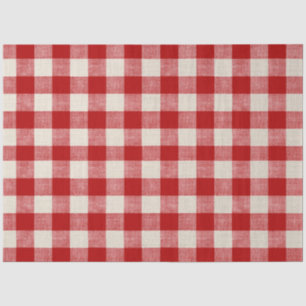 Papier Mousseline Papier de découpage rouge Buffalo Check
