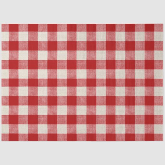 Papier Mousseline Papier de découpage rouge Buffalo Check (Recto)