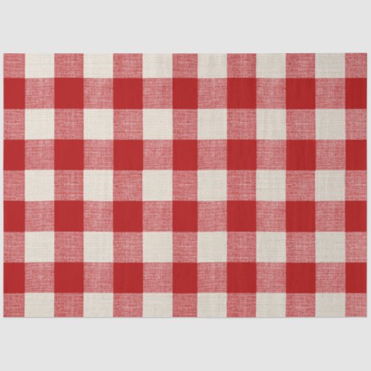 Papier Mousseline Papier de découpage rouge Buffalo Check (Recto)