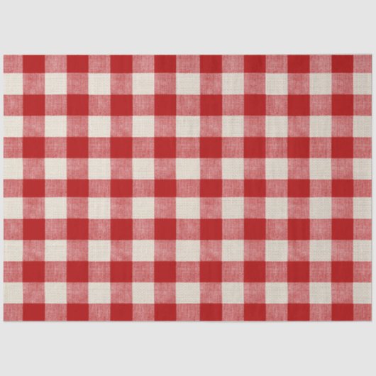 Papier Mousseline Papier de découpage rouge Buffalo Check (Recto)