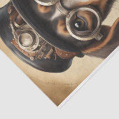 Papier Mousseline Papier de découpage Steampunk Dachshund (Détail)