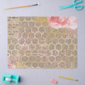 Papier Mousseline Papier de découpage sur les peintures de miel Rose (Artisanat)