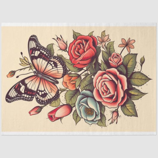 Papier Mousseline Papier de découpage Tatouage 5 (Recto)