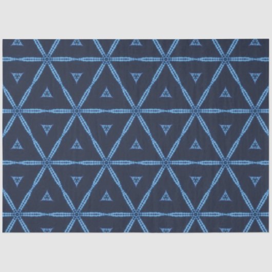 Papier Mousseline Papier de découpage textile africain Indigo (Recto)