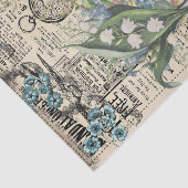 Papier Mousseline Papier de découpage Turquoise bleu vintage (Détail)