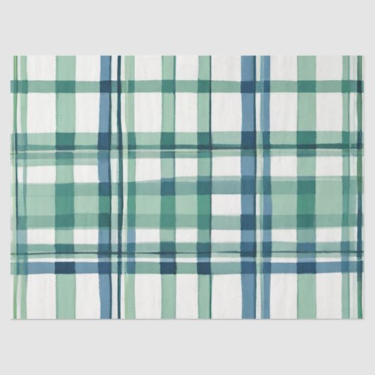 Papier Mousseline Papier de découpage vert, bleu et blanc (Recto)