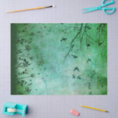 Papier Mousseline Papier de fond d'art Silhouette verte (Artisanat)