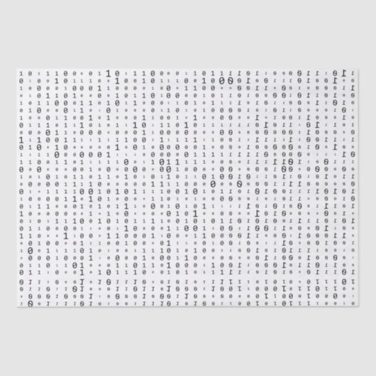 Papier Mousseline Papier de fond de code binaire (Recto)