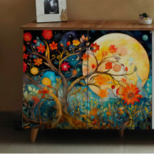 Papier de fond de découpage d'arbre à fleurs orang