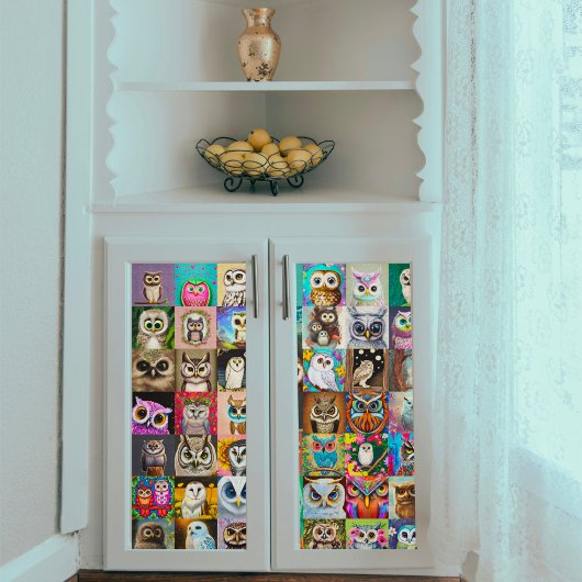 Papier Mousseline Papier de fond de découpage de la Chouette carré