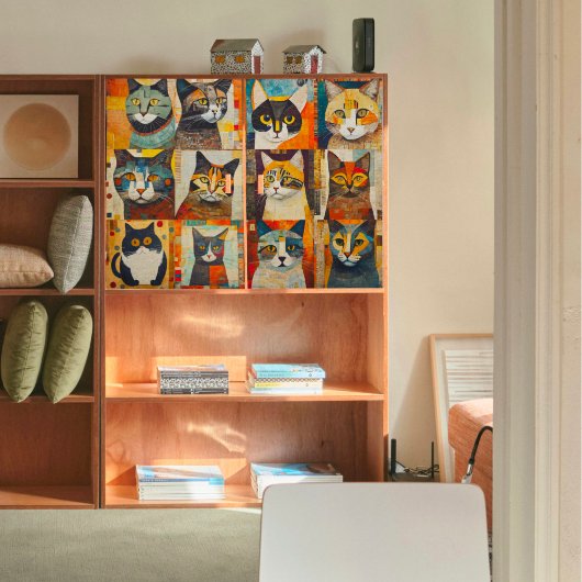 Papier Mousseline Papier de fond de découpage de l'explosion de chat