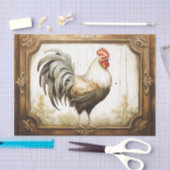 Papier Mousseline Papier de fond de découpage de poulet rustique (Artisanat)