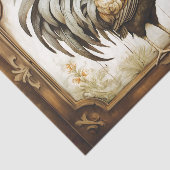 Papier Mousseline Papier de fond de découpage de poulet rustique (Détail)