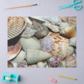 Papier Mousseline Papier de fond de découpage des coquillages océani (Artisanat)